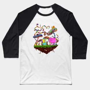 Alice and the Pink Elephant Baseball T-Shirt